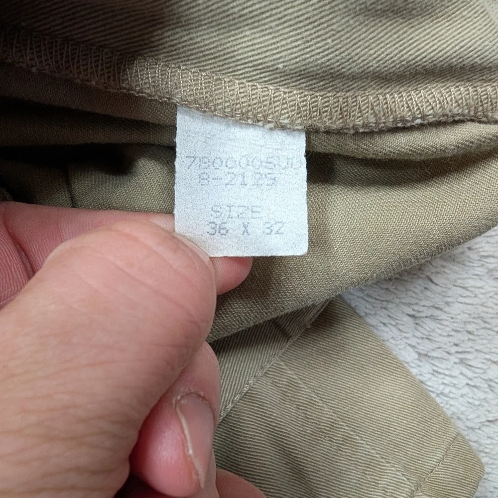 Vtg Polo Ralph Lauren Pants Mens 34x31 Beige Chino Pleated Cotton Twill 90s Prep